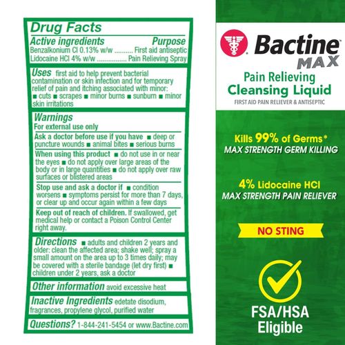 Bactine Max Antiseptic Spray with pain Relief - UK Based seller — image 2