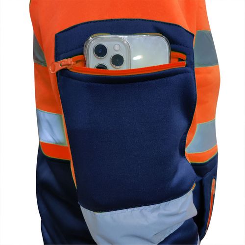 Hi Viz Vis High Visibility Safety Work Security Pocket Pullover Hoody Sweatshirt — image 5