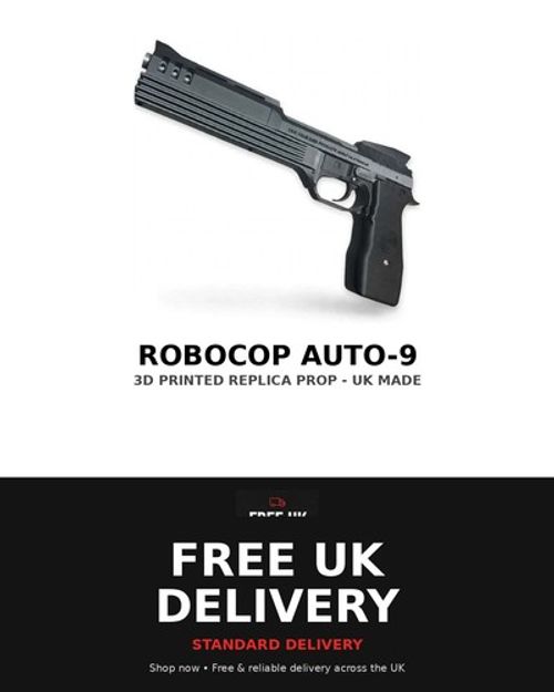 Robocop Auto 9 - 3D Printed Replica Prop Model Cosplay Comic Con Movie Display