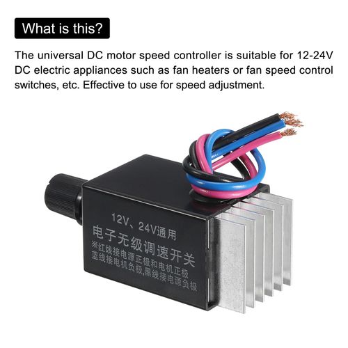 DC 12v 24v Universal DC Motor Speed Controller Motor Rheostat — image 4