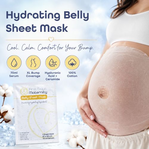 First Days Maternity - Belly Sheet Mask - For Pregnancy Bump Hydration — image 4