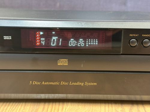 Denon DCM-280 5 Disc Auto Change Carousel CD Player Digital Out, Remote Serviced — image 7