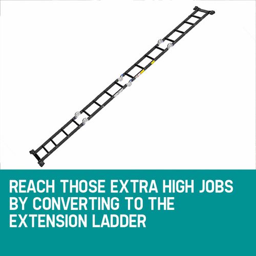 5.7M 14 in 1 Multi-Purpose Aluminium Folding Combination Ladder with 2 platform — image 8