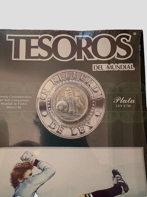 1986 Mexico Official World Cup $50 Silver Coin (World Treasures) — image 2