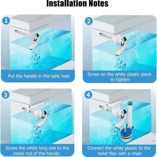 New Universal Toilet Flush Handle Lever Arm Kit Replacement For WC Cistern Tank — image 6