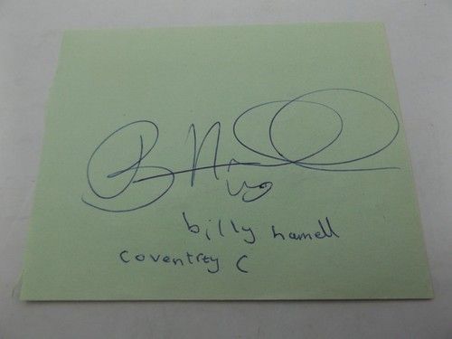 5" x 4" AUTOGRAPH BOOK PAGE HAND SIGNED BY BILLY HAMILL & BILLY JANNIRO