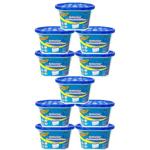 10 X 500 ML DEHUMIDIFIER INTERIOR DAMP MOISTURE MOULD MILDEW REMOVER TRAP