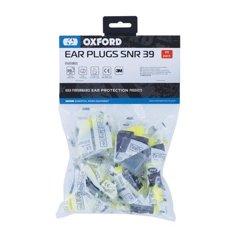 Oxford SNR39 Motorcycle Ear Plugs Self Moulding Motorbike Ear Safety 25 Pairs
