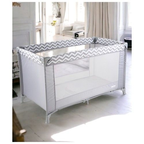 Babyco Travel Cot Crib Playpen - Grey Wave