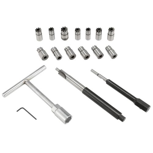 17pcs Professional Diesel Injector Seat Cutter Tool Cleaner Set Universal Kit — image 16