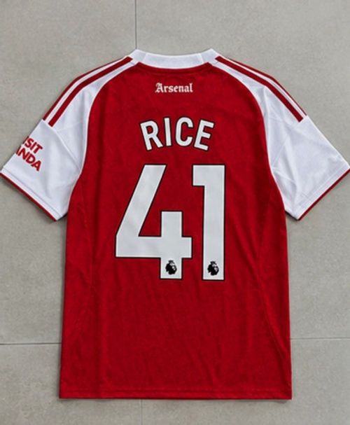 adidas Arsenal Home Shirt Rice 41 Size M Red Short Sleeve Adults