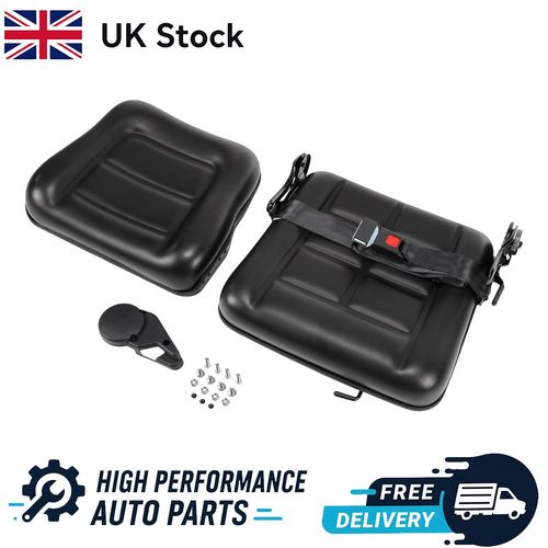 Universal Forklift Seat with Foldable Seatback Security Lock GEARZAAR Brand — image 1