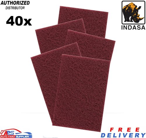 Indasa Scotch-Brite Scratch Pads – Very Fine Red Surface Prep  5582  — image 1