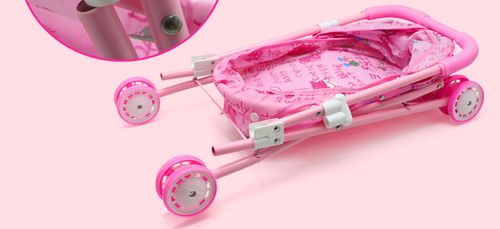 Baby Kids child Dolls Buggy Stroller Jogger Dolls Pram Pushchair Girls Toy UK — image 4