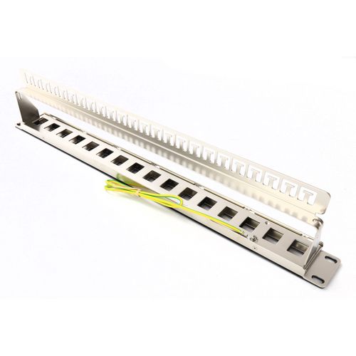 Excel Keystone Jack Mount 16 Port Patch Panel Metal Cable Management Bar 19 inch — image 6