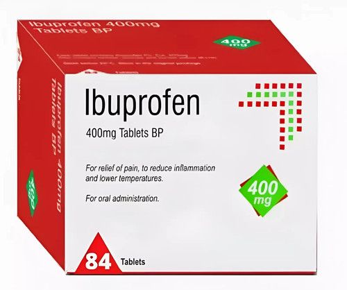 Ibuprofen 400mg Tablets for Pain Relief & Anti-Inflammatory - 84 Tablets