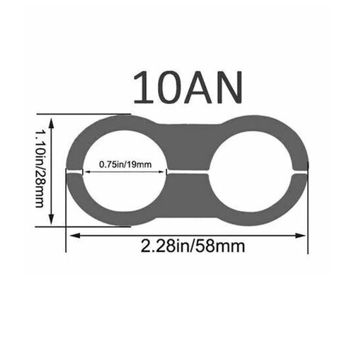 8pcs Aluminium Hose Separator Clamp Fitting/Connector 10AN Oil Fuel/Hose Line — image 8