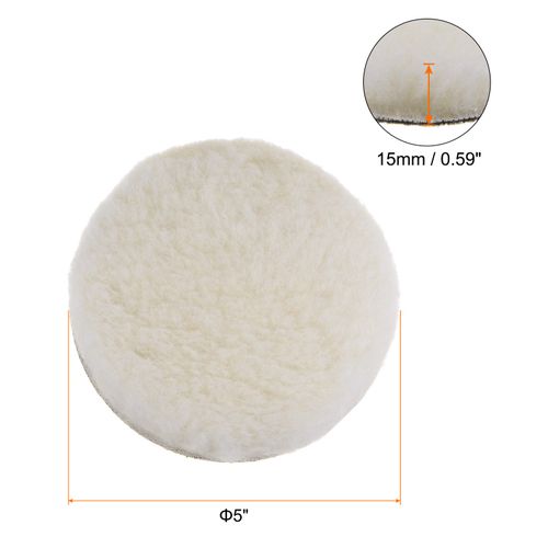 10pcs Wool Buffing Pads 5 inch Polishing Pad Polishing Buffing Pad Hook and Loop — image 2