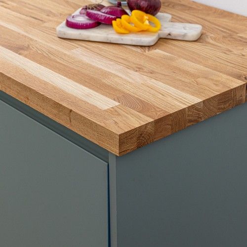 Solid Farmhouse Oak Rustic Wood Worktops | 40mm Stave Wooden Kitchen Countertops
