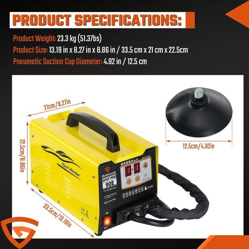 3KW 3800A Spot Welder GEARZAAR Machine Car Body 220V Spotter New Adjustable — image 8