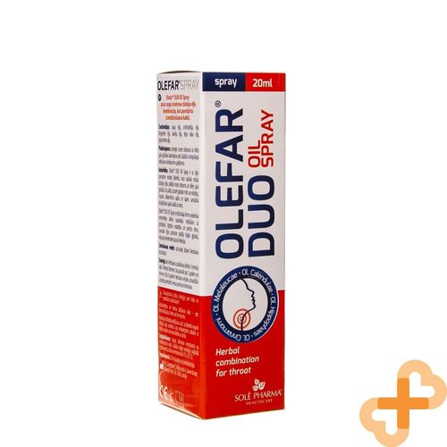OLEFAR DUO OIL Herbal Combination Spray For Throat 20ml Relieves Pain Cough — image 2
