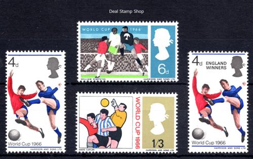 1966 Football World Cup Set Including Cup Winners Stamp Unmounted Mint MNH — image 1