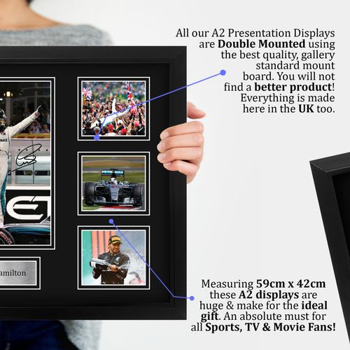Lewis Hamilton Signed Large A2 Formula One Printed Autograph Memorabilia Gift — image 4