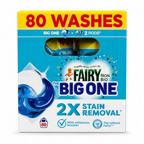 Fairy Non Bio The Big One Laundry Pods Sensitive Skin 80 Washes