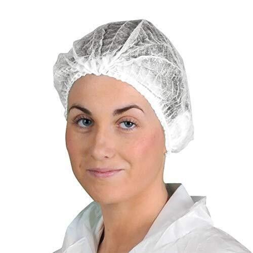 100‑1000 Pack Disposable Mob Caps Non Woven Hair Net Kitchen Catering Work Hat — image 3