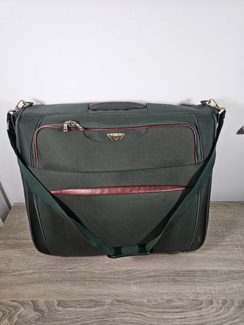 Vintage Antler Green Suit Carrier Garment Bag Travel Hanging Wardrobe Weddings — image 1