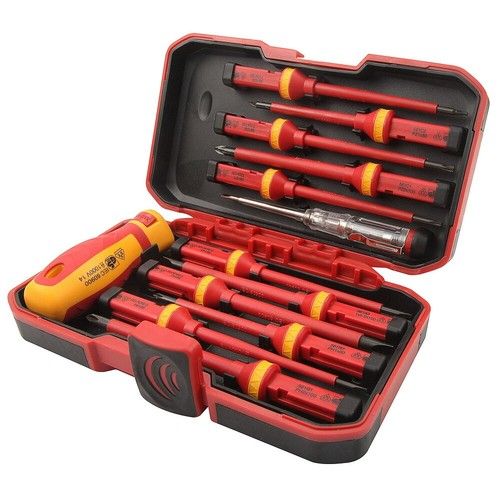 Electrician Insulated Screwdriver Set 1000V Tolsen 13pc Electrical Screw Drivers