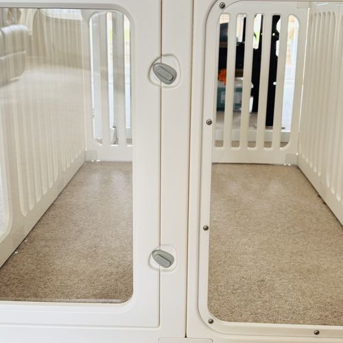 Clear Acrylic Dog Playpen Indoor Pet Pen Puppy Pen Dog Fence Safe — image 6