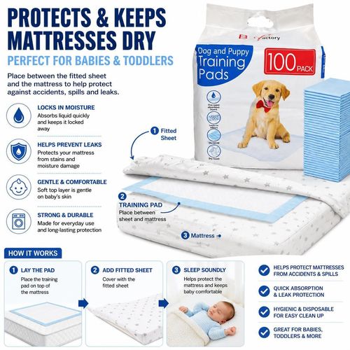 100 Puppy Training Pads 56x56cm Dog Pee Toilet Mats Leak Proof 5 Layer — image 6