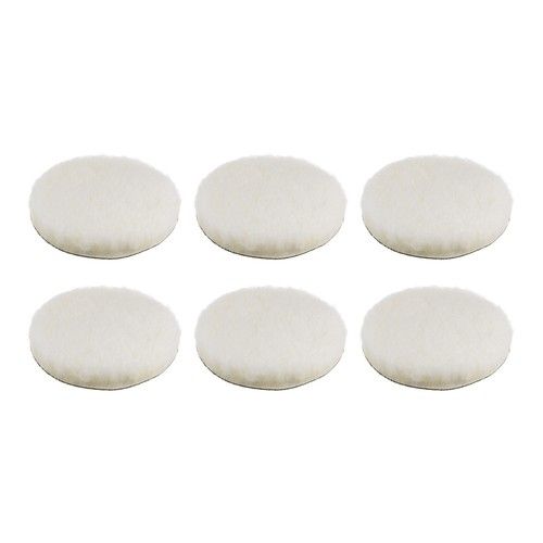 6pcs Wool Buffing Pads 6 Inch Polishing Pad Polishing Buffing Pad Hook and Loop