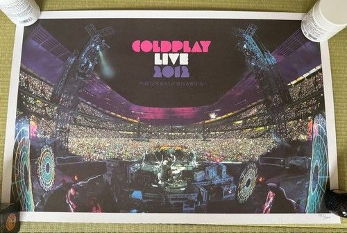 Coldplay LIVE 2012 Limited 6000 Numbered Official Art Poster 16.14x24.61in