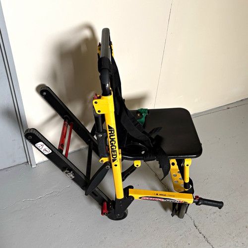 Stryker Stair-Pro Stair Chair Foldable Electric 4 Wheels Safety Belt Yellow