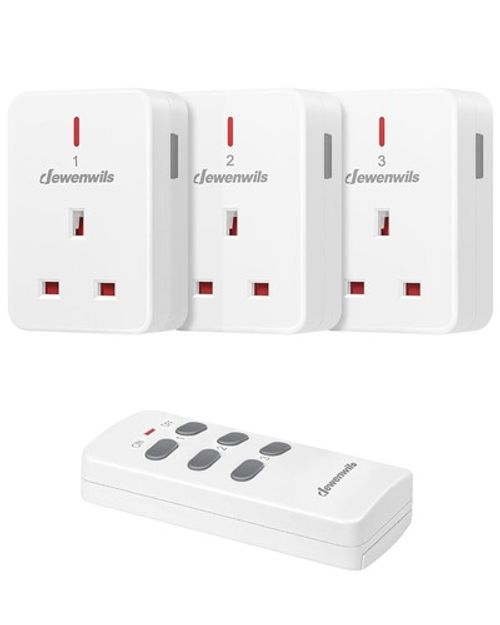 Remote Control Plug Socket, 13A/3120W Heavy Duty Wireless Light Switch, 100ft