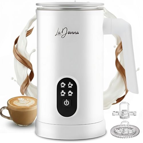 4-in-1 Electric Milk Frother Steamer Hot Chocolate Maker Automatic Foamer White — image 2