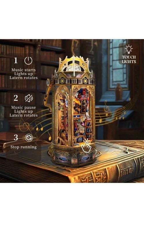 The Lantern of Galaxy - DIY 3D Wooden Puzzle Music Box with LED Lights — image 3