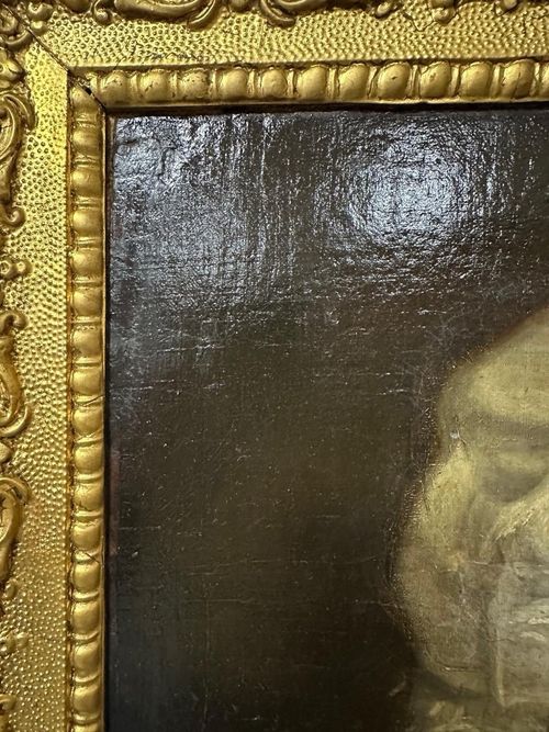 19th Century English School Portrait of a Lady White Headdress Oil Painting — image 6