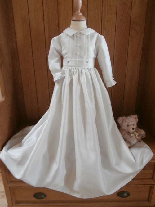 Boys Christening gown - Baby romper suit - Baptism Dress - Handmade to order UK — image 4