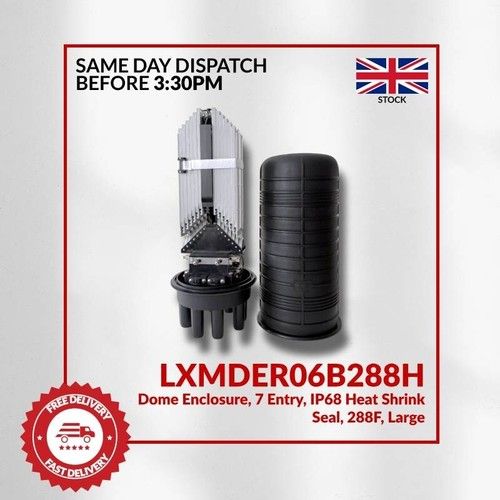 Dome Enclosure, 7 Entry, IP68 Heat Shrink Seal, 288F, Large