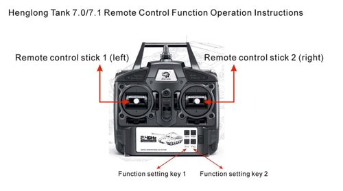 Heng Long  7.0  Version for 1/16 Tank 2.4G Remote Controller Transmitter  UK — image 2