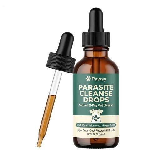 1-3X Pawsy Parasite Cleanse Drops,Six Natural Herbal Actives All Stages Of Dogs — image 3
