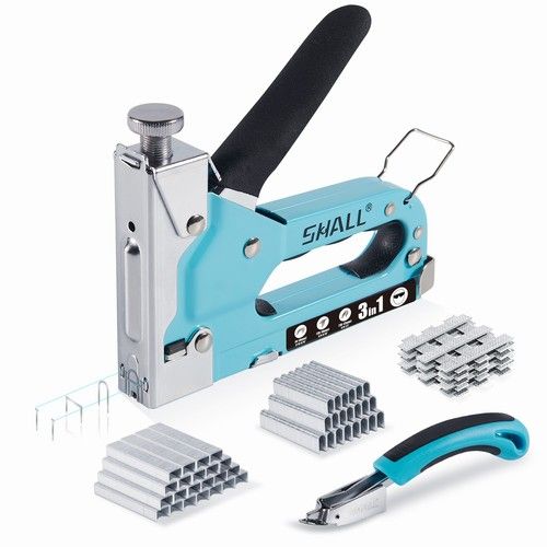 SHALL Staple Gun Heavy Duty Tacker Stapler Upholstery Nail Gun 3000x Staples NEW