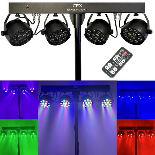CFX LED PAR Bar System Stage Wash Light Lighting Package Remote Control — image 1