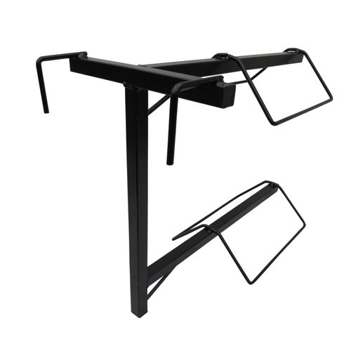 Hanging Double Saddle Rack (Hook Over  Two Tier Stand Horse Portable Black) — image 3