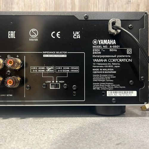 Pre-Loved - Yamaha A-S501 Integrated Amplifier - Black — image 6