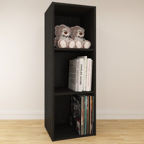 Vinyl LP Music Record Storage Box Cube 12" Cabinet Case Unit Rack Display Black