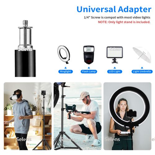 2PCS 79" Light Stand 2M Tripod Adjustable Photo Photography LED Flash Studio Bag — image 8